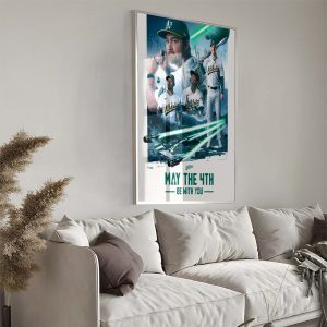 Oakland Athletics Star Wars Day May the 4th Be With You Poster Canvas