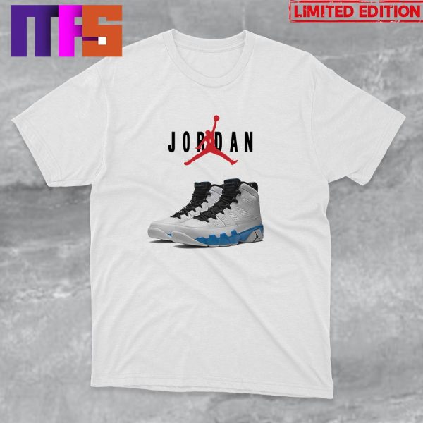 The Air Jordan 9 OG Powder Blue Returns Spring 2024 Sneaker T-Shirt