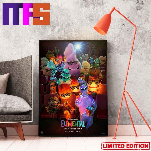 A Film With All Elements Of Fun Elemental Movie 2023 Home Decor Poster-Canvas