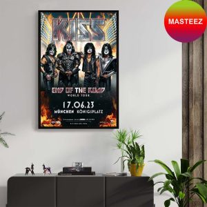 Kiss End Of The Road World Tour 17.06.23 Munchen Konigsplatz Poster Canvas