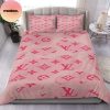 Louis Vuitton Pink Luxury Comforter Bedding Set