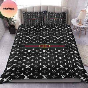 Louis Vuitton X Gucci Best Queen Bedding Set