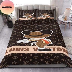 Louis Vuitton X Mickey Mouse Best Queen Bedding Set