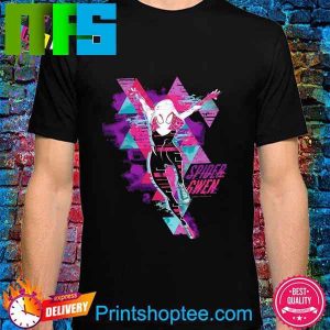 Marvel Spider-Man Gwen Stacy Across The Spider-Verse Style T-Shirt
