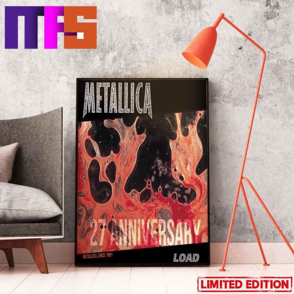 Metallica 27th Anniversary Album Load Cover Metallica Since 1981 Home Decor Poster-Canvas