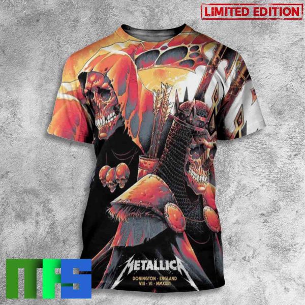 Metallica M72 World Tour 2023 Donington England Download Festival 23 June 08 2023 3D T-Shirt