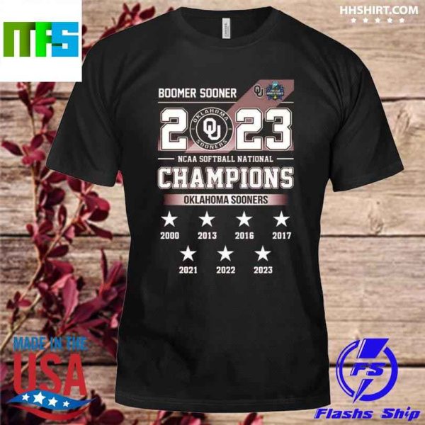 Oklahoma Sooners NCAA Softball National Champions Continuous 7 Year T-Shirt