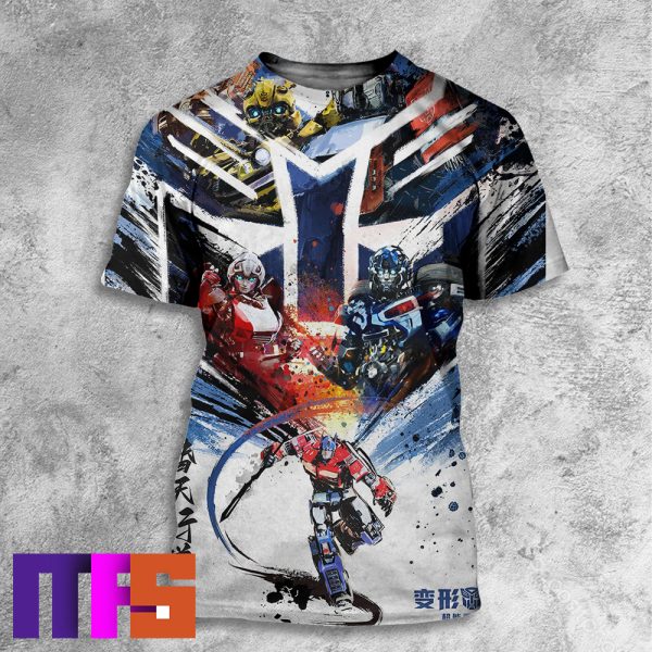 Optimus Prime And Autobot Transformers Rise Of The Beasts China Style 3D T-Shirt