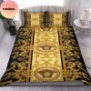 Versace Golden Logo White Back Luxury King Bedding Set