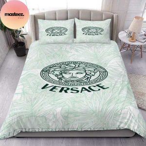 Versace Green Logo Hawaii Luxury King Bedding Set Versace Green Logo Hawaii Luxury King Bedding Set