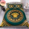 Versace Red Logo Luxury Queen Bedding Set