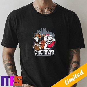 Cincinnati Bengals x Cincinnati Reds art by Eric Poole Fan Gifts T-Shirt Cincinnati Bengals x Cincinnati Reds art by Eric Poole Fan Gifts T-Shirt