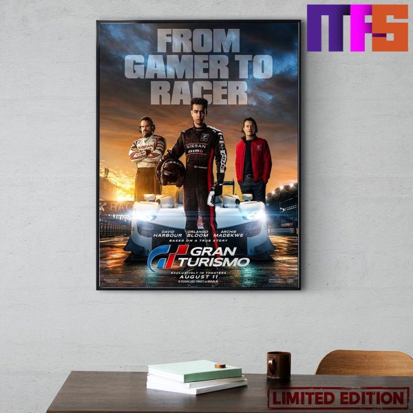 From Gamer To Racer Gran Turismo New Poster Movie August 11 2023 Poster Cavas