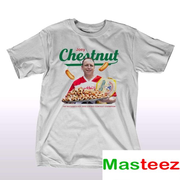 Joey Chestnut Nathans Hot Dog Eating Contest T-Shirt