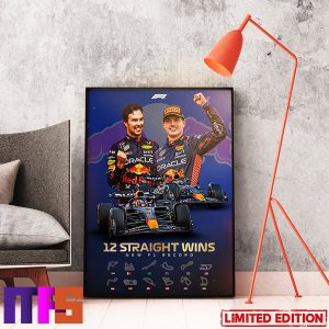 New F1 Record Red Bull Take Their 12th Win In A Row Art Decor Poster Canvas