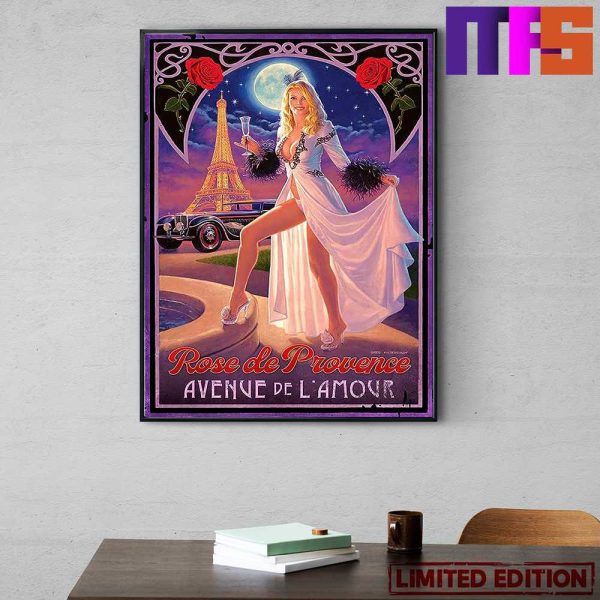 Rose De Provence Avenue De L’amour Home Decor Poster Canvas