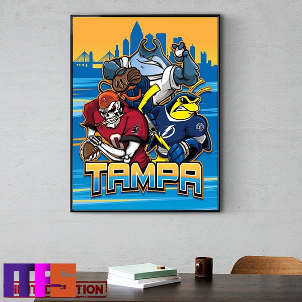 Tampa Bay Buccaneers x Tampa Bay Lightning x Tampa Bay Rays Art By Eric  Poole 3D T-Shirt - Masteez