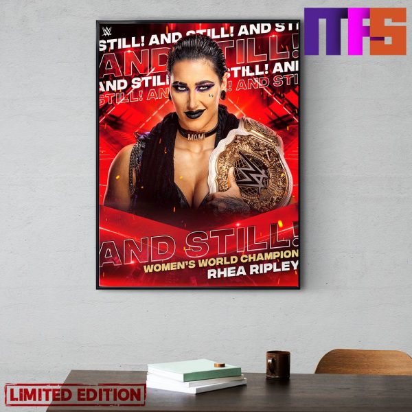 WWE And Still Women’s World Champion Rhea Ripley Home Decor Poster Canvas