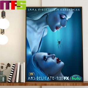 American Horror Story: Delicate Emma Roberts And Kim Kardashian In New AHS Poster Stream On Hulu Home Decor Poster Canvas