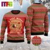 A Big Chimpanzee On Green Background Christmas Ugly Sweater 2023