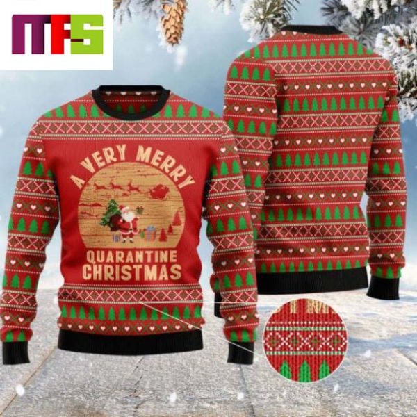 A Very Merry Quarantine Christmas Ugly Sweater 2023