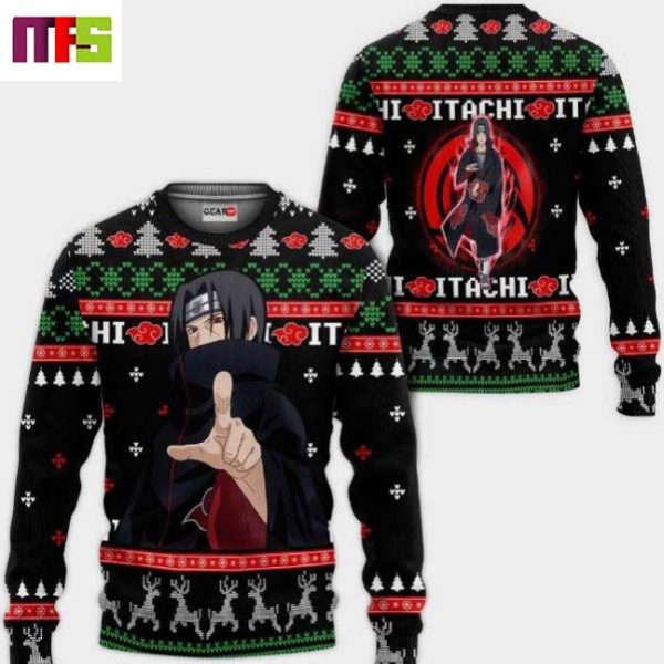 Akatsuki Itachi Naruto Anime Christmas Ugly Sweater 2023