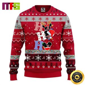 Alabama Crimson Tide Hohoho Mickey Disney Funny Cute Best For 2023 Holiday Christmas Ugly Sweater