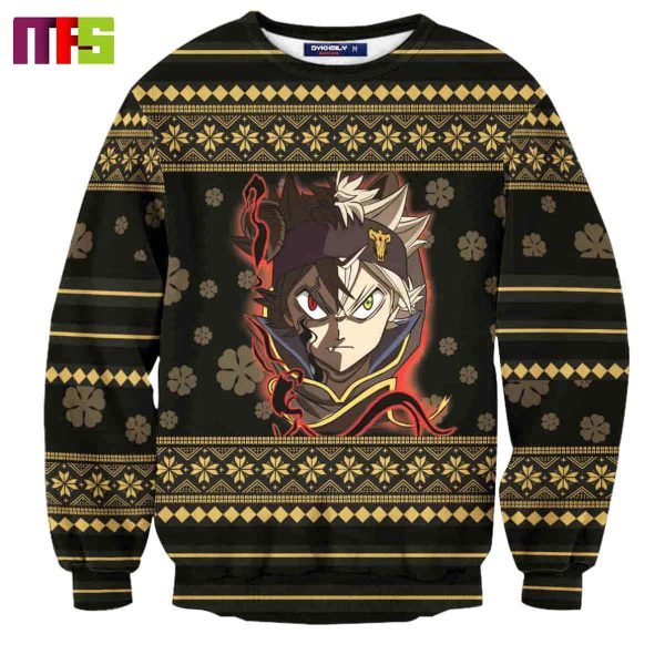 Asta In Black Clover Anime 2023 Christmas Ugly Sweater