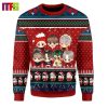 BTS Logo On Red And Brown Background Christmas Ugly Sweater 2023
