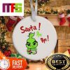 Wreath Grinch And Max On Blue Background Custom Christmas Tree Decorations 2023