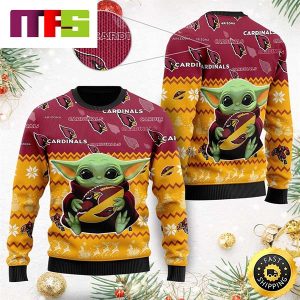 Baby Yoda Arizona Cardinals NFL Cute Funny Best For 2023 Holiday Christmas Ugly Sweater