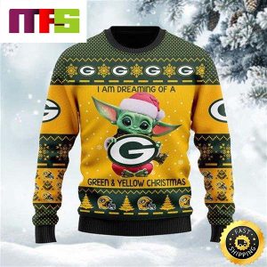 Baby Yoda I Am Dreaming Of A Green And Yellow Christmas Cute Funny Best For 2023 Holiday Christmas Ugly Sweater Baby Yoda I Am Dreaming Of A Green And Yellow Christmas Cute Funny Best For 2023 Holiday Christmas Ugly Sweater
