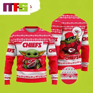 Baby Yoda Kansas City Chiefs Christmas Cute Funny Best For 2023 Holiday Christmas Ugly Sweater