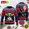 Baby Yoda New England Patriots Cute Funny Best For 2023 Holiday Christmas Ugly Sweater
