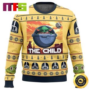 Baby Yoda The Child Mandalorion Star Wars Cute Funny Best For 2023 Holiday Christmas Ugly Sweater