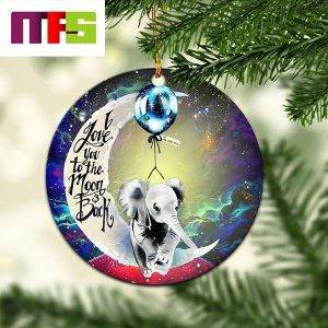 Balloon Elephant I Love You To The Moon And Back Christmas Tree Decorations 2023 Xmas Ornament