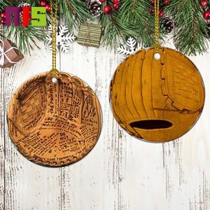 Baseball Glove Christmas Tree Decorations 2023 Unique Ceramic Xmas Ornament