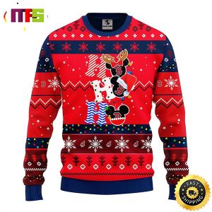 Boston Red Sox Hohoho Mickey Disney Funny Cute Best For 2023 Holiday Christmas Ugly Sweater