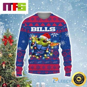 Buffalo Bills Baby Yoda Star Wars Christmas Light Up Cute Funny Best For 2023 Holiday Christmas Ugly Sweater