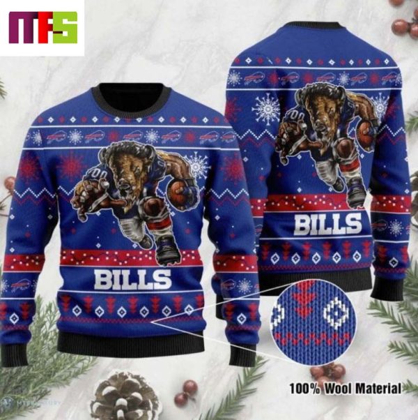 Buffalo Bills With Blue Background Christmas Ugly Sweater 2023