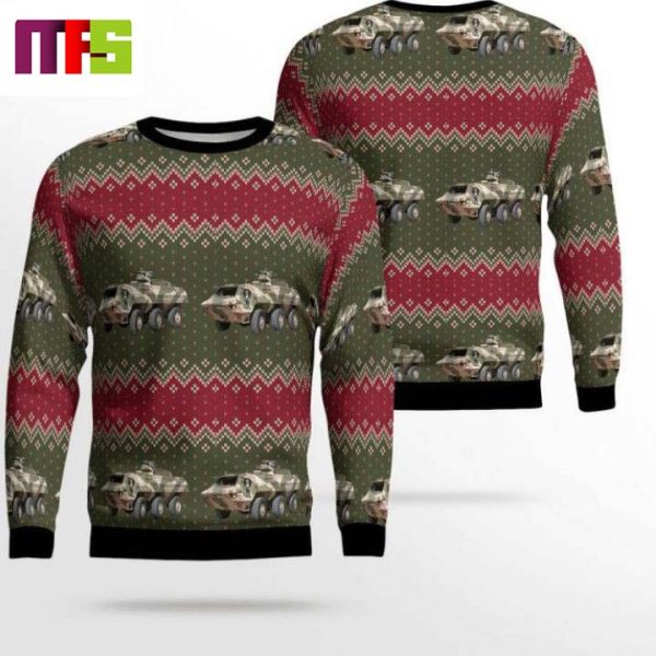 Bundeswehr Fuchs With Tank Christmas Ugly Sweater 2023