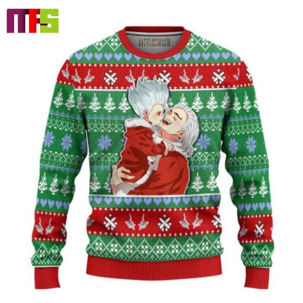 Byakuya x Senku Anime Dr Stone Christmas Ugly Sweater 2023