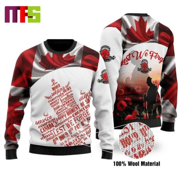 Canadian Veterans Christmas Ugly Sweater 2023