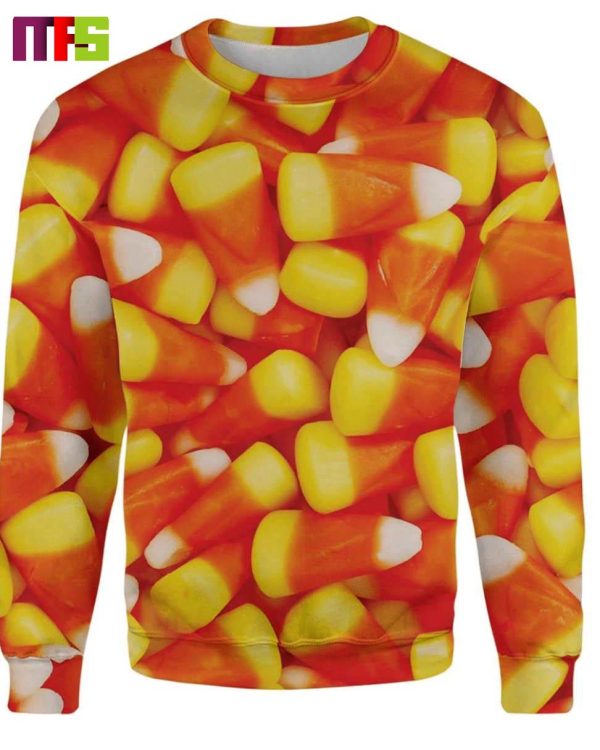 Candy Corn All Over Print Christmas Ugly Sweater 2023