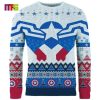 Captain America Red Blue Pattern Marvel Unique Idea Best For 2023 Holiday Christmas Ugly Sweater