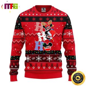 Carolina Hurricanes Hohoho Mickey Disney Funny Cute Best For 2023 Holiday Christmas Ugly Sweater