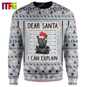 Cat Can Explain Funny Christmas Ugly Sweater 2023