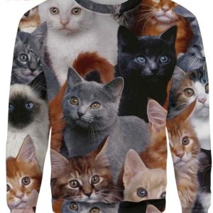 Cat Collage Big Potraits Christmas Ugly Sweater 2023