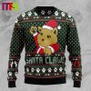 Cat In Skull Santa Face Christmas Ugly Sweater 2023