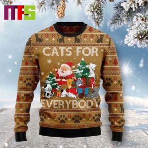 Cats For Everybody Cute Christmas Ugly Sweater 2023